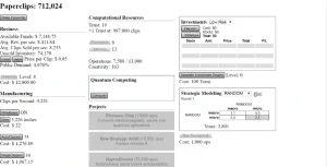 Universal Paperclips incremental games